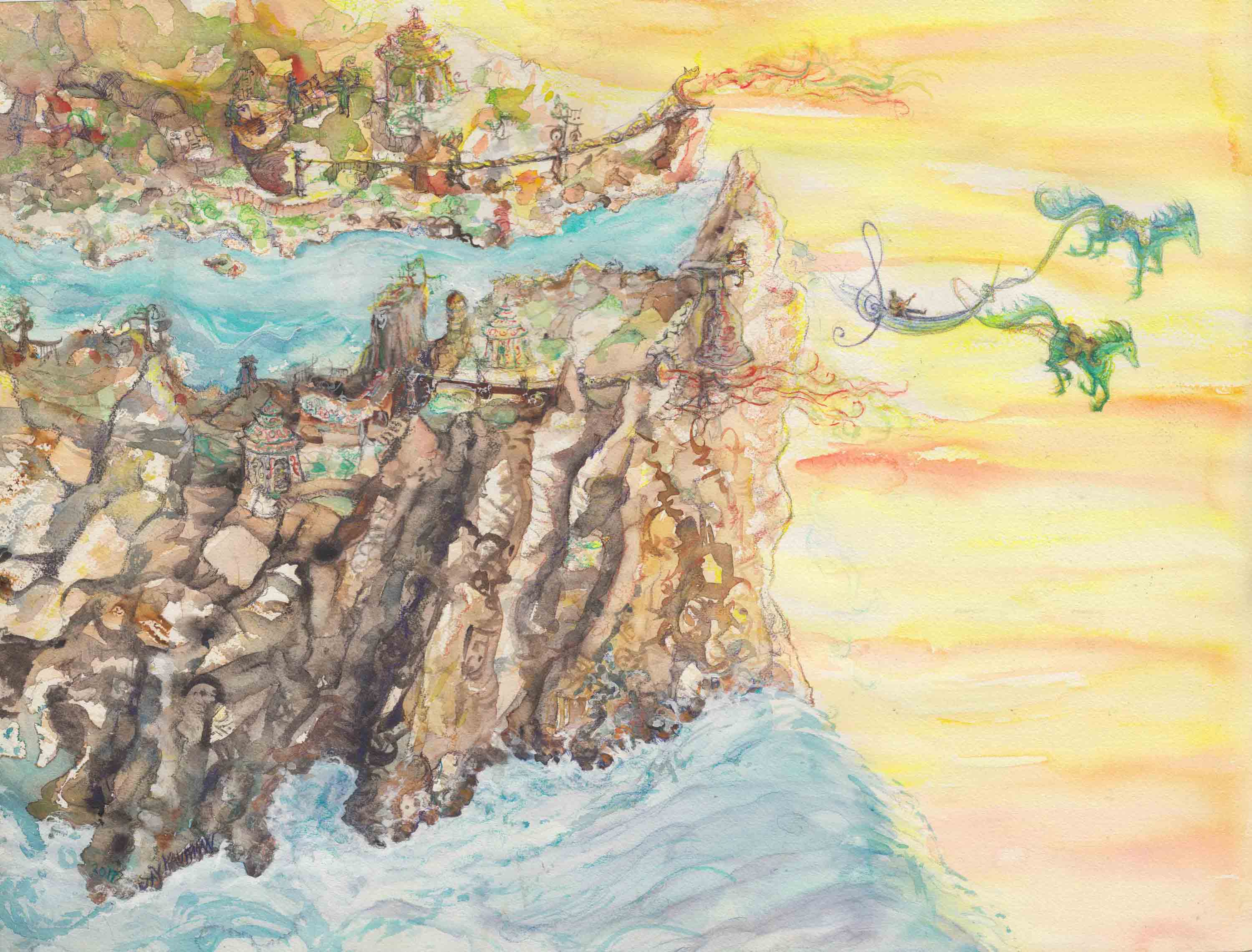 3000x2281 Island 3 Edgesea Jay Kauffman - High Quality Watercolor Paper