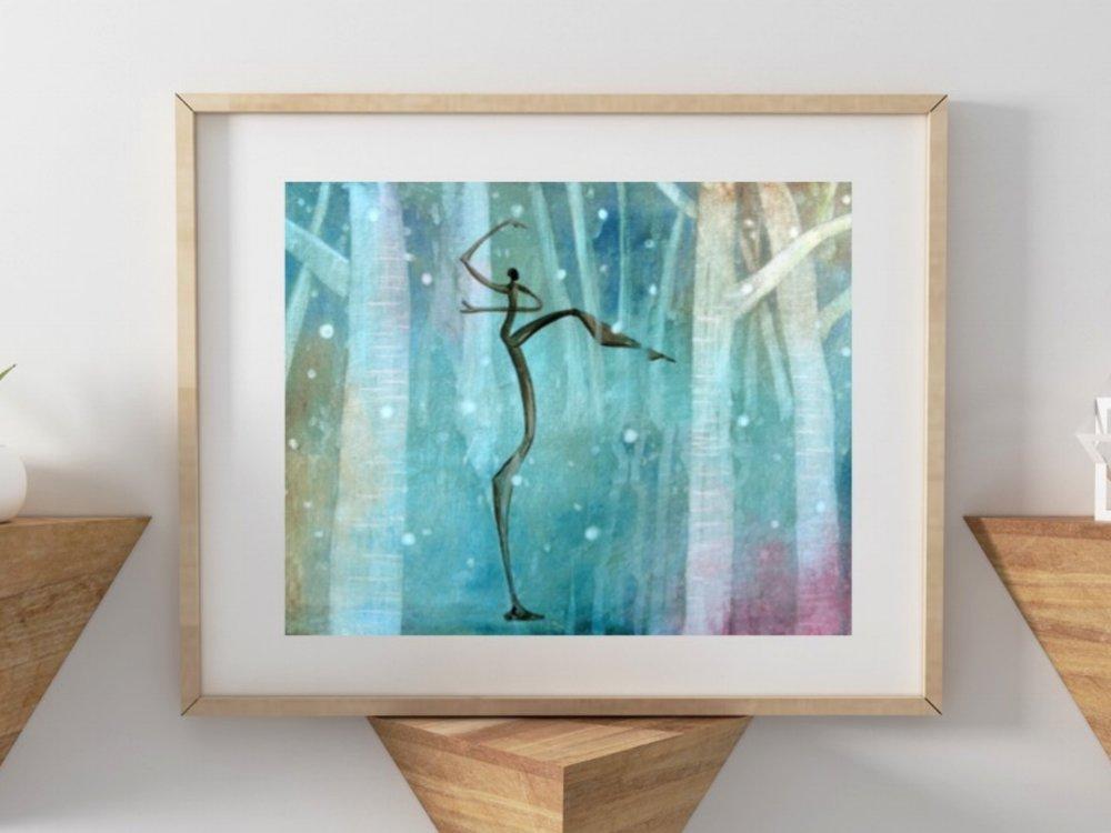 1000x750 Snow, Giclee Print On High Quality Watercolor Paper - High Quality Watercolor Paper