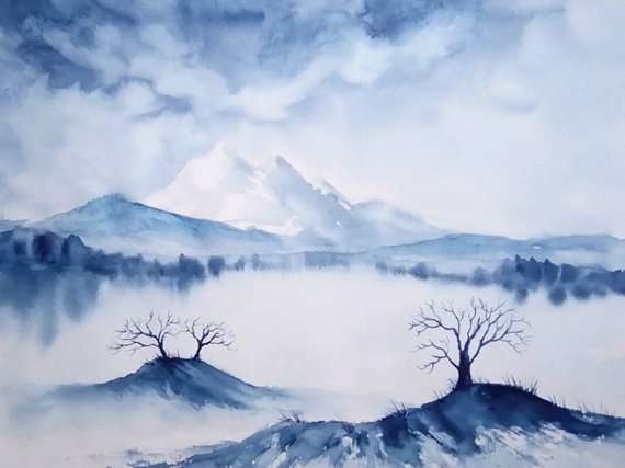 570x427 Watercolor Painting On High Quality Watercolor Paper 30x40cm Etsy - High Quality Watercolor Paper