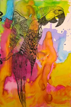 236x354 Watercolor Pouring And Masking Portrait Art Lesson Create Art - High School Watercolor