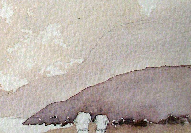 800x555 How To Paint Sand And Hills With Watercolor Watercolour - Hill Watercolor