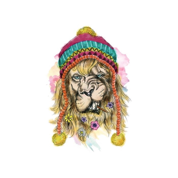 600x600 Hipster Watercolor Lion Temporary Tattoo - Hipster Watercolor