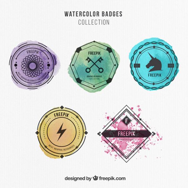 600x600 Royalty Free Vector Art - Hipster Watercolor