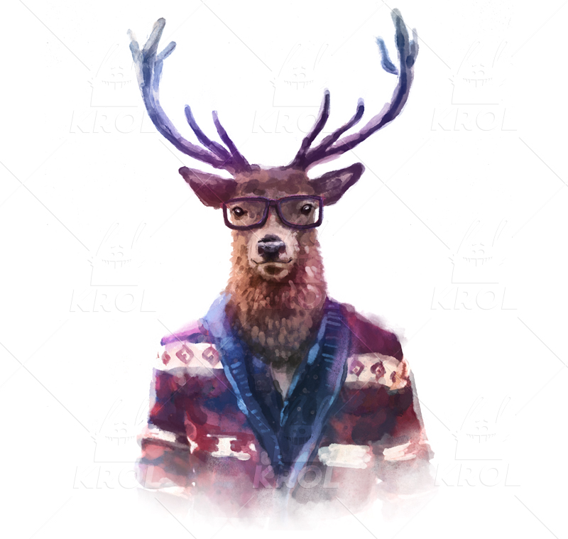 800x759 Watercolor Hipster Deer On Inspirationde - Hipster Watercolor