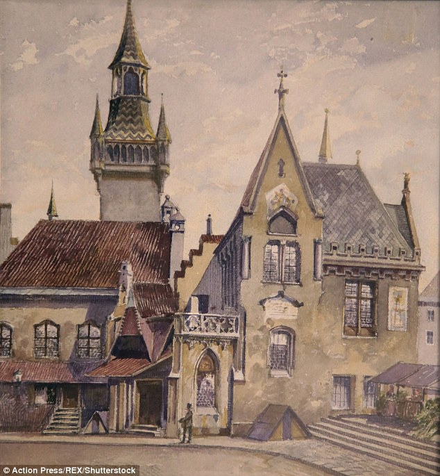 634x685 Artwork By Adolf Hitler Up For Auction In Nuremberg, Germany - Hitler Watercolor