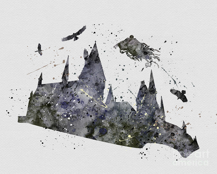 900x720 Hogwarts Dementor Digital Art By Vivid Editions - Hogwarts Watercolor
