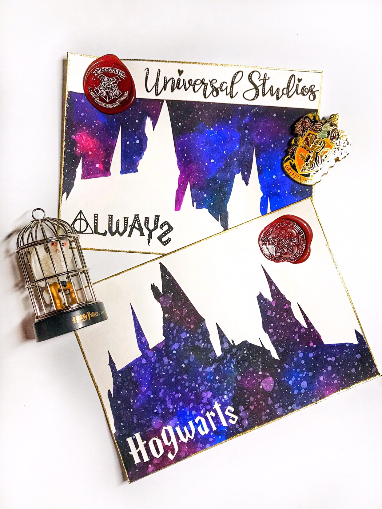 1242x1656 Magical Hogwarts Watercolor Postcards Artful Geet Creations - Hogwarts Watercolor