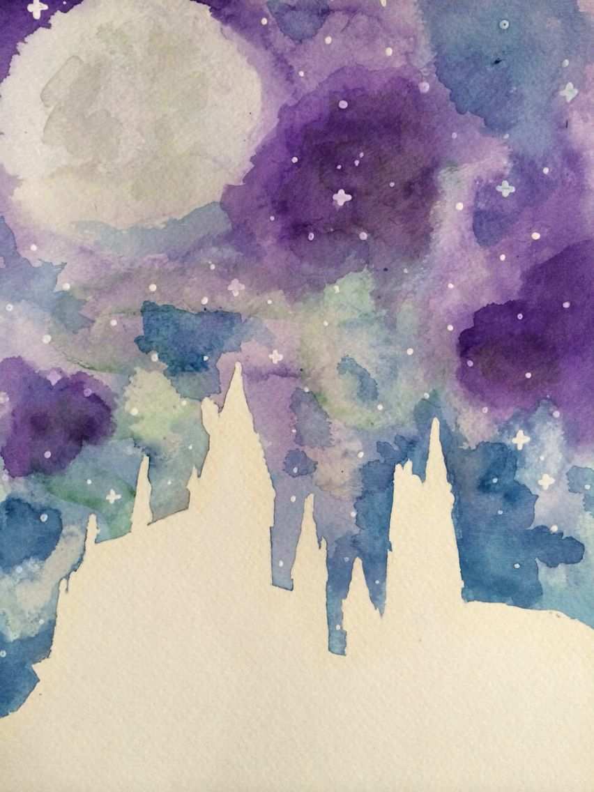 852x1136 Water Painting Unique Hogwarts Harry Potter Art Watercolor - Hogwarts Watercolor