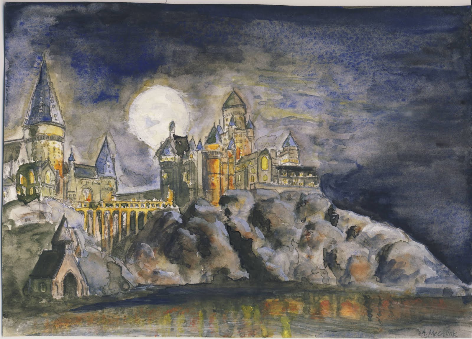 1600x1149 Crafters In Disguise Hogwarts - Hogwarts Watercolor