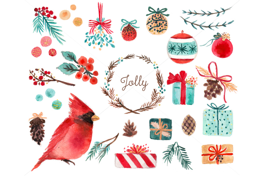 899x598 Holiday Watercolor Illustration By Rhianawni - Holiday Watercolor