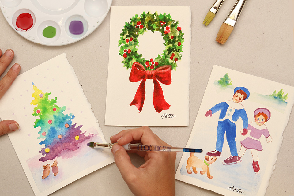 960x640 Adult Workshop Watercolor Amp Holiday Cards (9 A.m.) The Museum - Holiday Watercolor