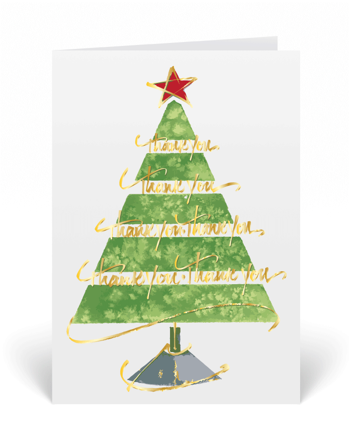 700x897 Watercolor Christmas Tree Holiday Greeting Cards [3402v - Holiday Watercolor