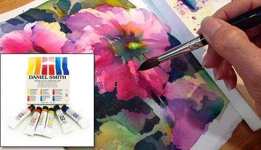 520x300 Brenda Swenson Hollyhocks Painting Demonstration - Hollyhock Watercolor Paintings