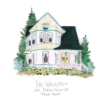 354x354 Shop Home Portraits Watercolor On Wanelo - Home Watercolor