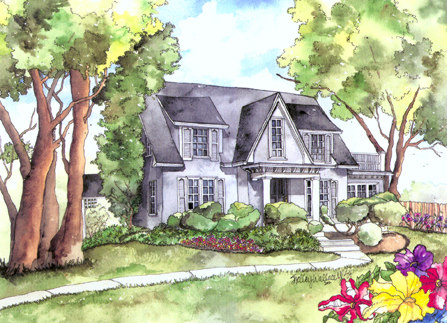 900x651 Butler House Watercolor Managemen - Home Watercolor