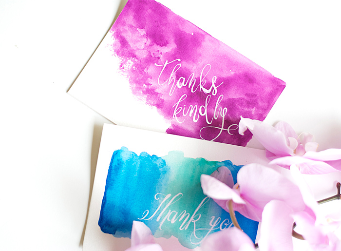 700x515 Diy Watercolor Thank You Cards Designsponge - Homemade Watercolor Paper