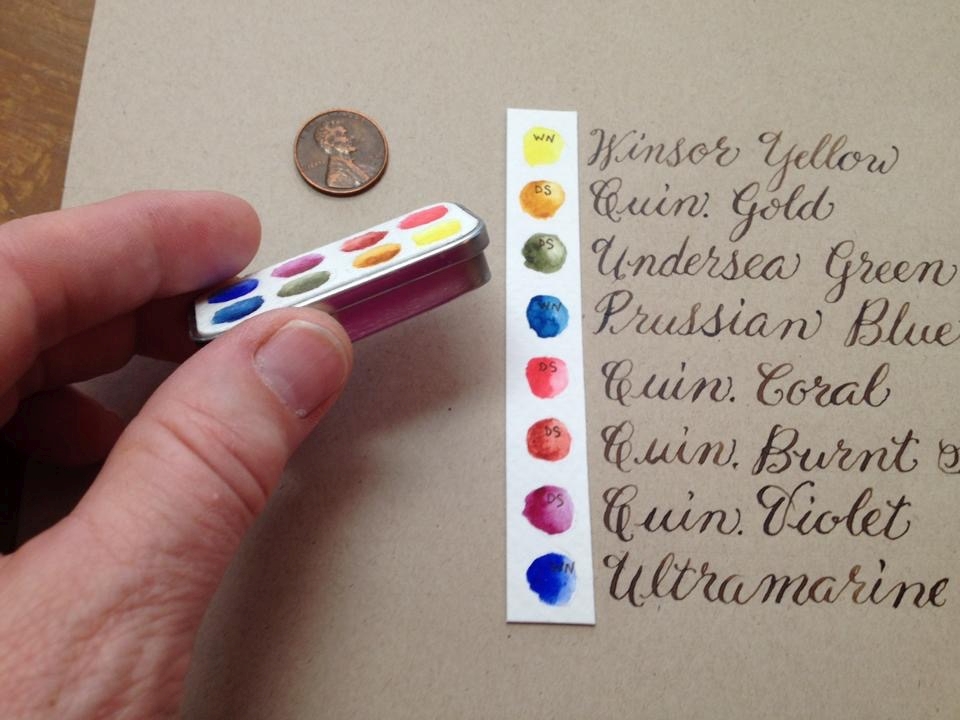 960x720 Mini Watercolor Palette For A Friend - Homemade Watercolor Paper