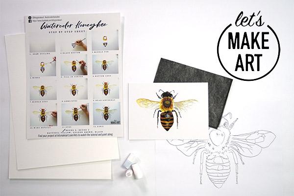 600x400 Honey Bee Watercolor Paint Kit - Honey Bee Watercolor