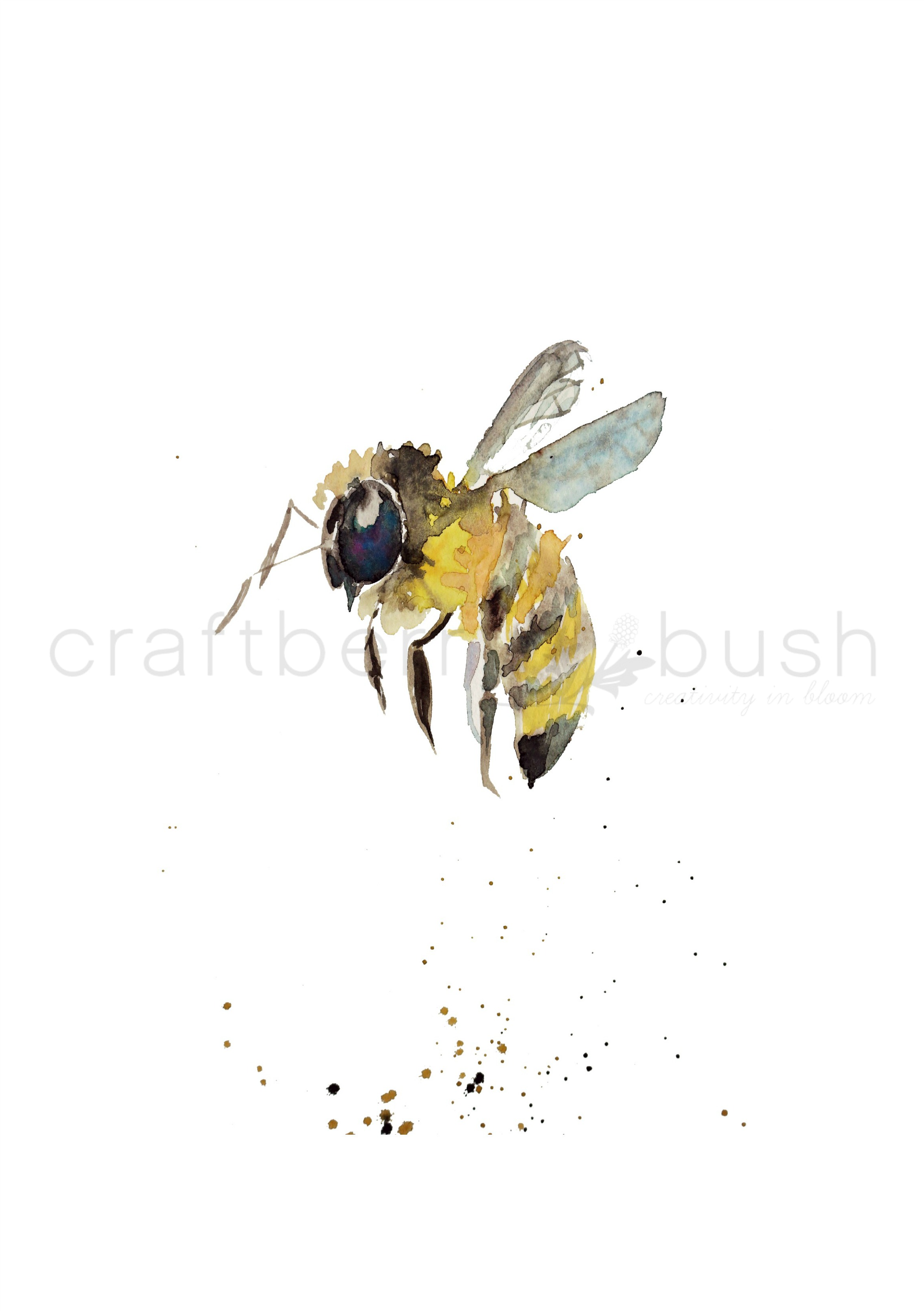 2275x3227 Watercolor Bee Printable And An Announcement - Honey Bee Watercolor