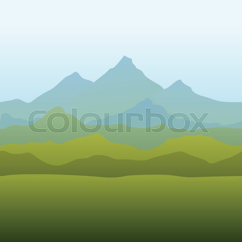 800x800 Seamless Horizon Border With Mountains In Watercolor Style - Horizon Watercolor