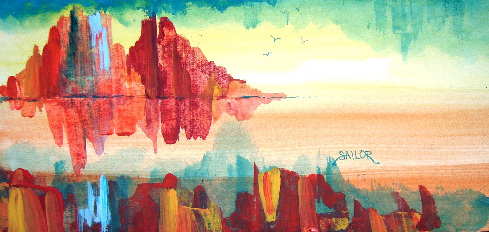 1600x760 Watercolor In The Village Using A High Horizon Line In A - Horizon Watercolor