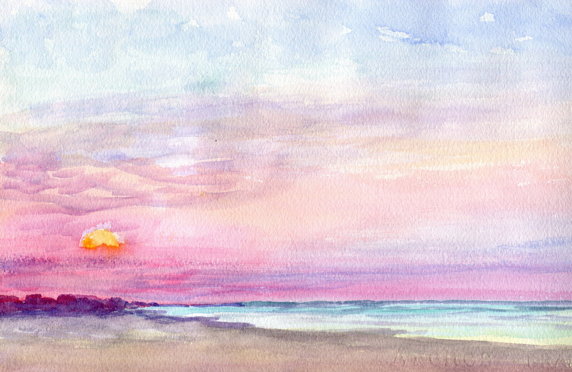 2000x1301 Watercolors Dillard Richardson Studio - Horizon Watercolor