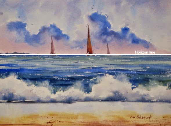 589x435 Watercolors By Jim Oberst Blog Artist Tip - Horizon Watercolor