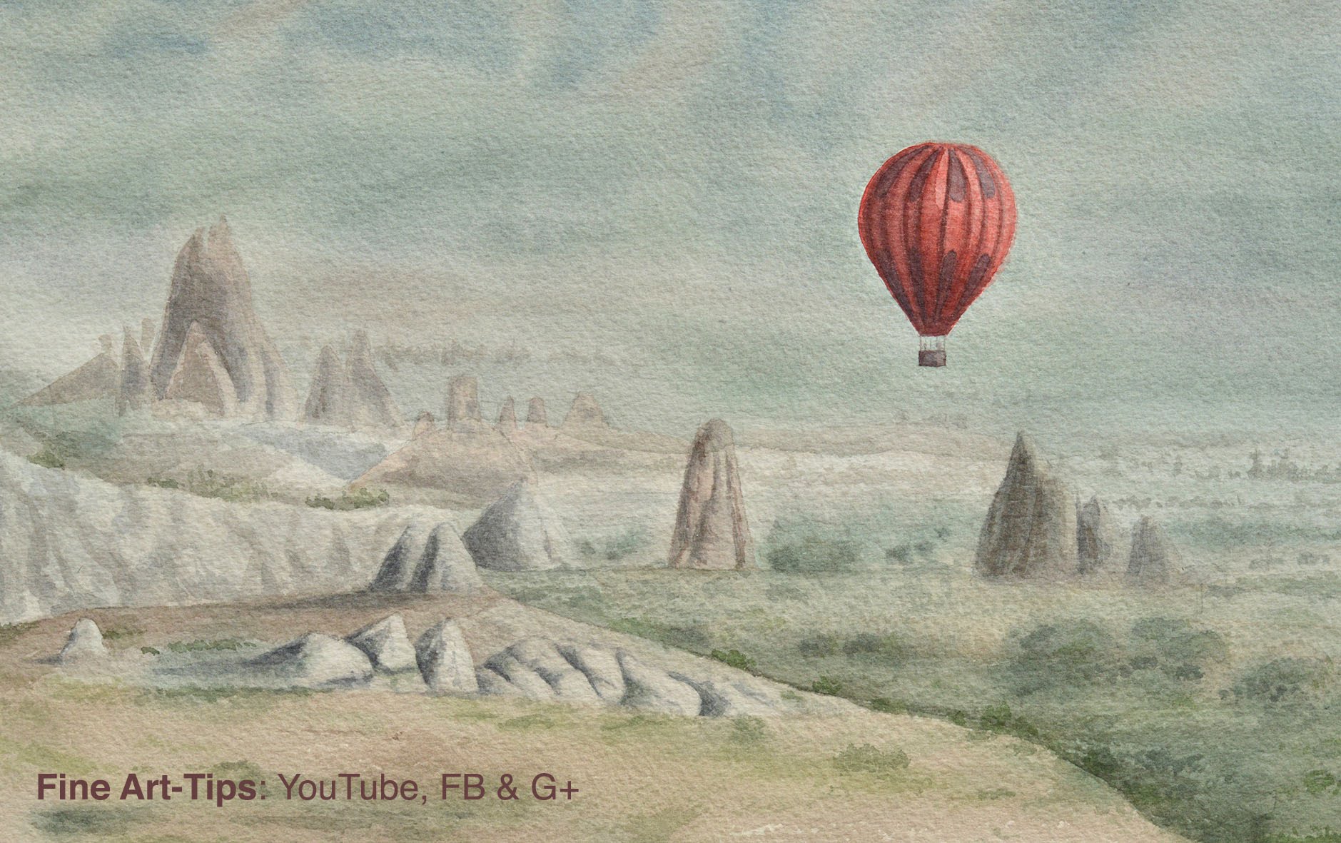 1879x1181 How To Paint A Hot Air Balloon In Watercolor - Hot Air Balloon Watercolor