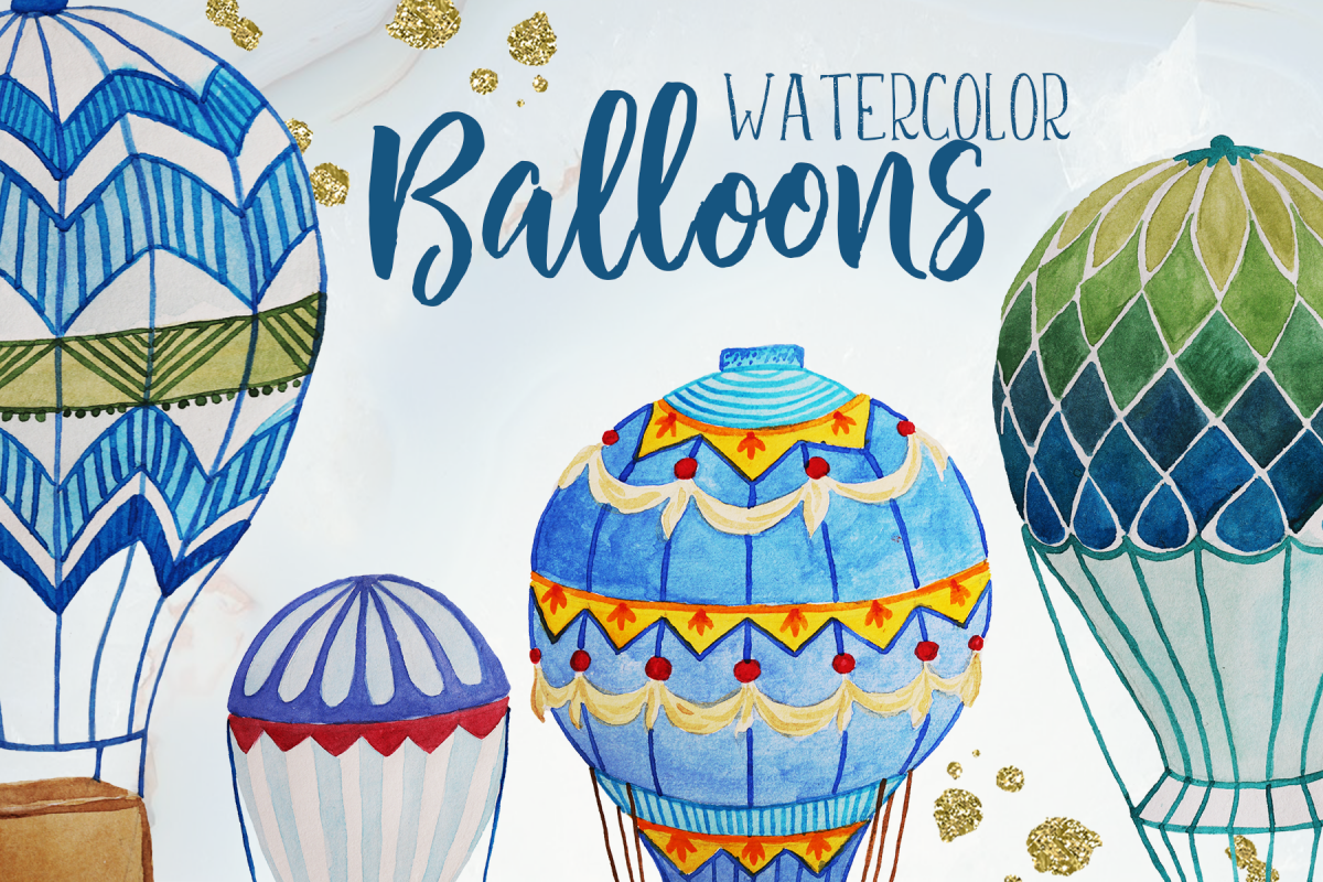 1200x800 Watercolor Hot Air Balloons - Hot Air Balloon Watercolor