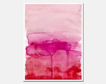 340x270 Hot Pink Abstract Etsy - Hot Pink Watercolor