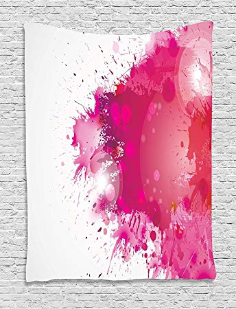 344x450 Asddcdfdd Abstract Tapestry, Artistic Display With - Hot Pink Watercolor