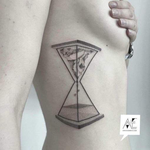 510x510 Hourglass Tattoo Design Best Tattoo Ideas Gallery - Hourglass Watercolor Tattoo