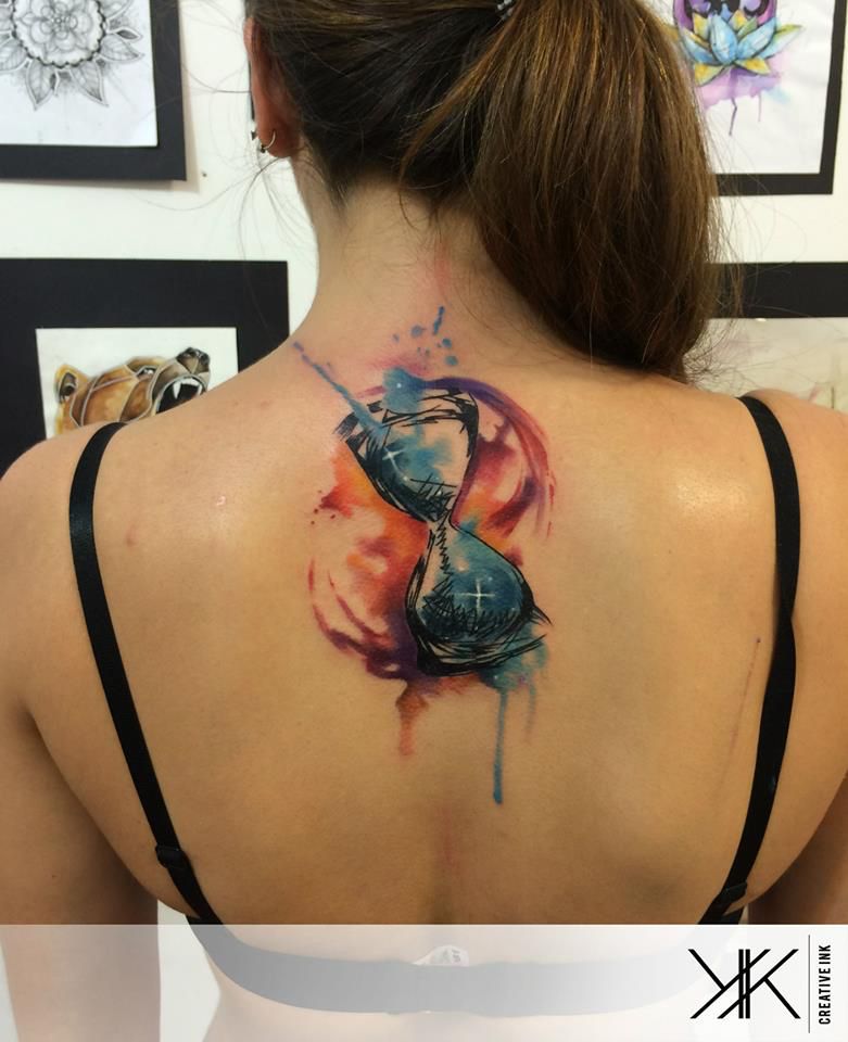 781x960 Hourglass Watercolor Tattoo Tattoos Watercolour - Hourglass Watercolor Tattoo