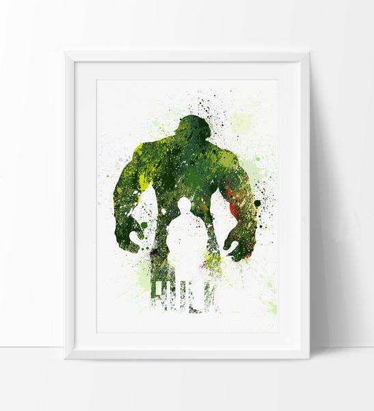 547x600 Hulk Poster, Superhero Art, Superhero Print, Watercolor Print - Hulk Watercolor
