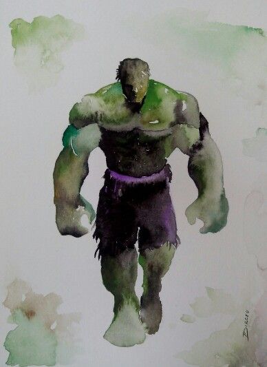 388x533 Hulk Watercolor Hulk Watercolor, Tattoo And Marvel - Hulk Watercolor