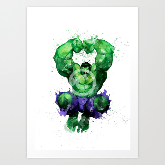540x540 Hulk Watercolor Art - Hulk Watercolor