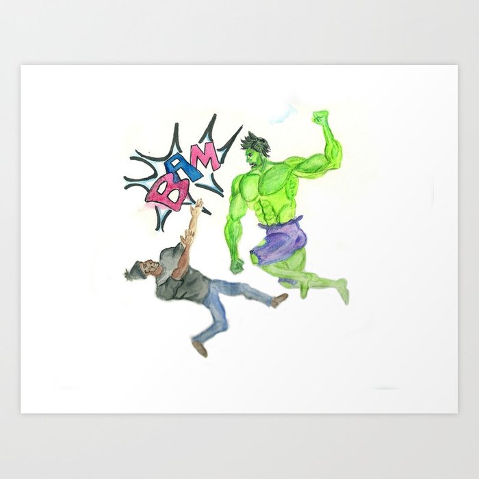 700x700 Hulk Watercolor Art Print By Markerpantsstudios Society6 - Hulk Watercolor