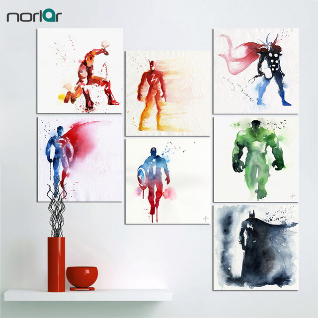 640x640 Original Watercolor Superhero Avenger Movie Poster Print Vintage - Hulk Watercolor