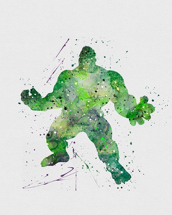 576x720 The Incredible Hulk Watercolor Art Print Watercolor Art - Hulk Watercolor