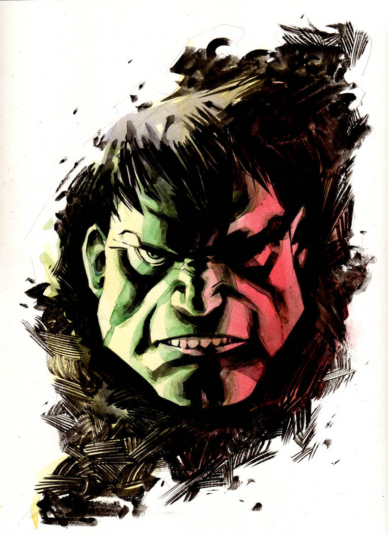 762x1049 Watercolor Hulk By Matteoscalera - Hulk Watercolor