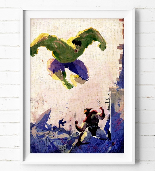 546x600 Wish Hulk Vs Wolverine - Hulk Watercolor