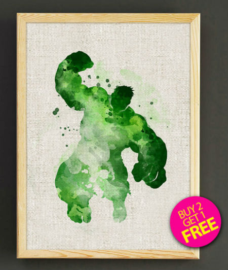 450x532 Hulk Watercolor Poster - Hulk Watercolor