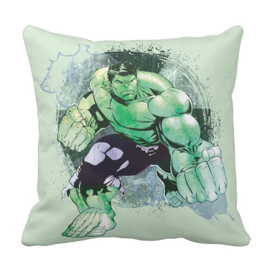 540x540 Avengers Hulk Watercolor Graphic Throw Pillow - Hulk Watercolor