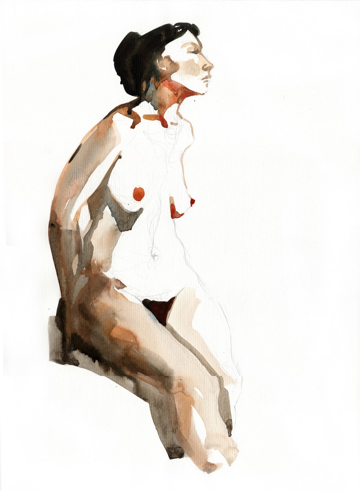 1172x1600 Figure Watercolor Sketches - Human Watercolor