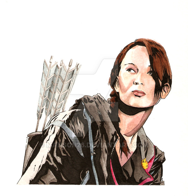 600x626 Hunger Games Watercolor By Manson26 - Hunger Games Watercolor