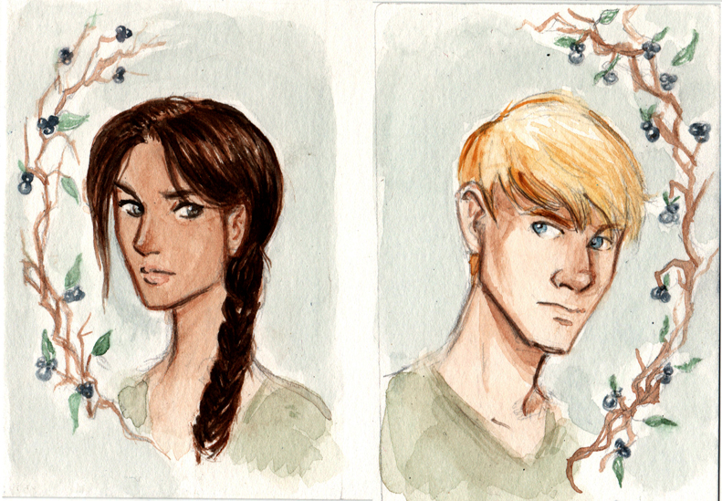 791x549 Watercolor Hunger Games Portraits By Ratgirlstudios - Hunger Games Watercolor