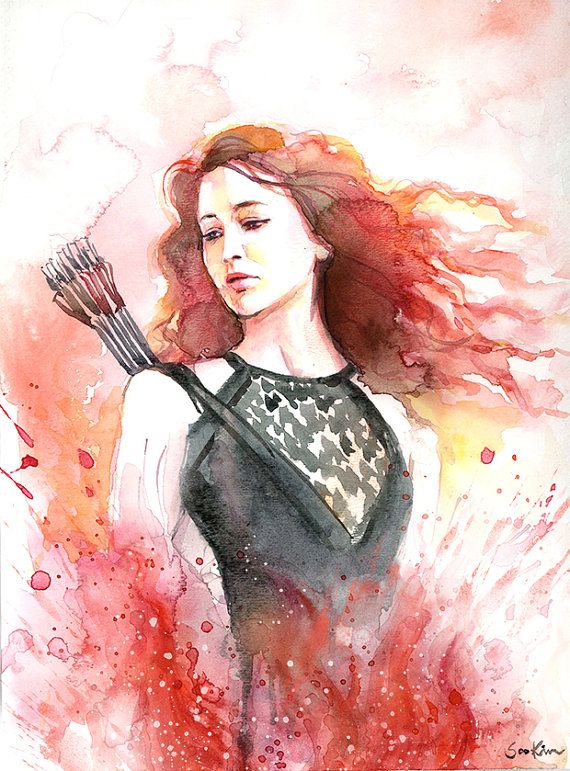 570x771 Watercolor Painting - Hunger Games Watercolor