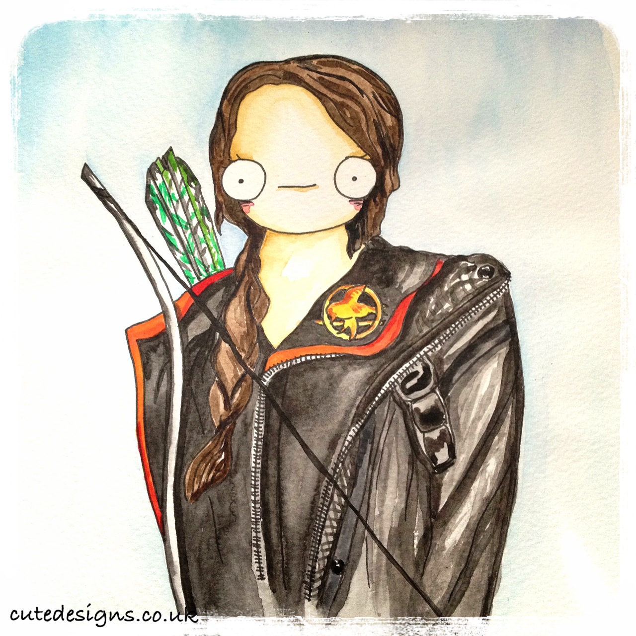 1280x1280 Cute Designs Uk - Hunger Games Watercolor