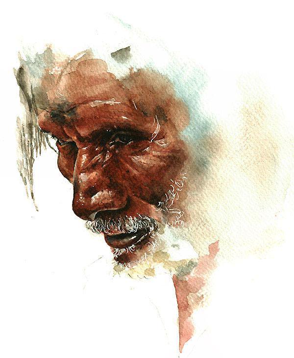 600x730 Sultan Alshaheen On Twitter Watercolor Portraits By Sunga Park - Hyper Realistic Watercolor
