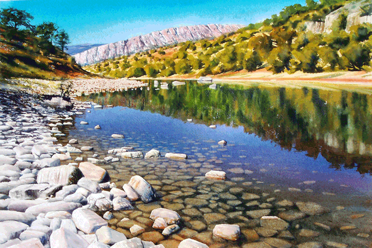 740x493 Hyperrealistic Watercolor Landscape Paintings ~ 3d Origami For Kids - Hyper Realistic Watercolor
